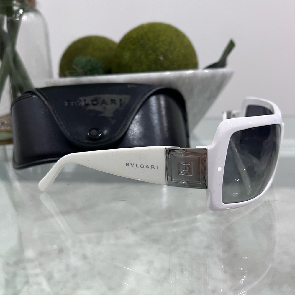Authentic Bulgari/Bvlgari White Sunglasses